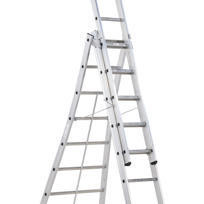 Altrex Kibo 3-delige Uitgebogen Reformladder - 3x8 Sporten