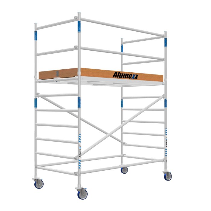 Rolsteiger Alumexx Basic Schoren - L190xB135cm - 4.20m werkhoogte - Carbon-Deck platformen