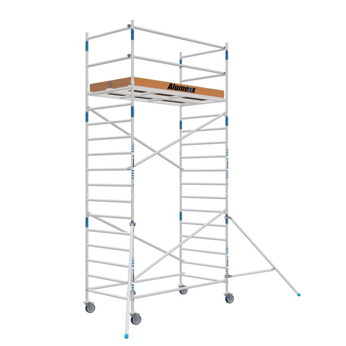 Rolsteiger Alumexx Basic Schoren - L250xB135cm - 6.20m werkhoogte - Houten platformen