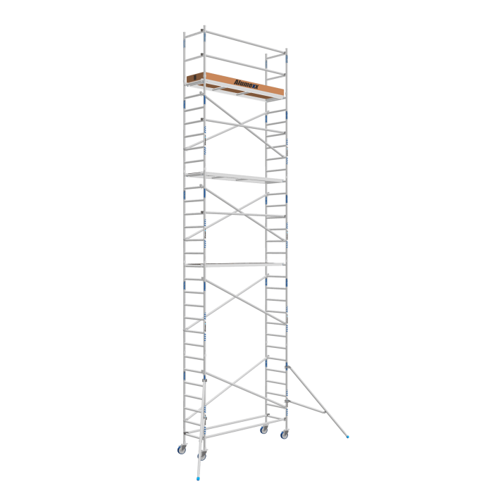 Rolsteiger Alumexx Basic Schoren - L190xB75cm - 10.20m werkhoogte - Houten platformen