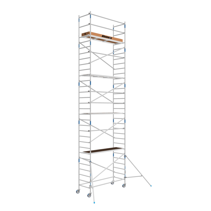 Rolsteiger Alumexx Basic Schoren - L250xB90cm - 10.20m werkhoogte - Carbon-Deck platformen