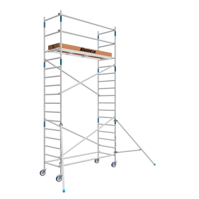 Rolsteiger Alumexx Basic Schoren - L190xB90cm - 6.20m werkhoogte - Carbon-Deck platformen