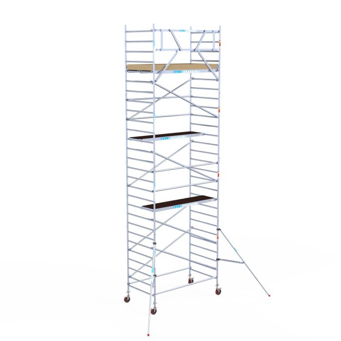 Euroscaffold Rolsteiger Basic Schoren - L250xB135 - 9.20m werkhoogte - Houten platformen