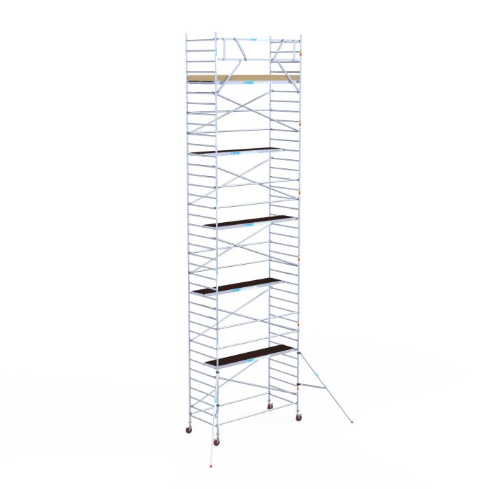 Euroscaffold Rolsteiger Basic Schoren - L305xB135 - 12.20m werkhoogte - Houten platformen