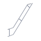 Euroscaffold Leuning Buitenzijde Steigertrap - L250cm - (t.b.v. trappentoren)