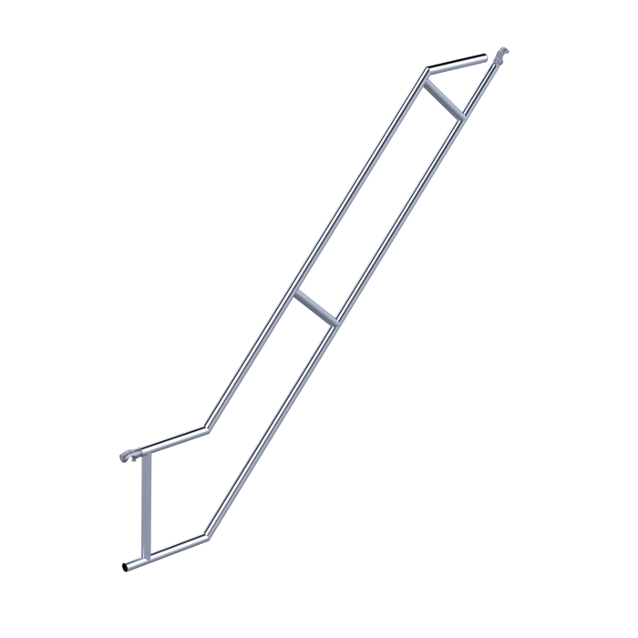 Euroscaffold Leuning Buitenzijde Steigertrap - L250cm - (t.b.v. trappentoren)