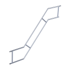 Euroscaffold Leuning Buitenzijde Steigertrap - L305cm - (t.b.v. trappentoren)