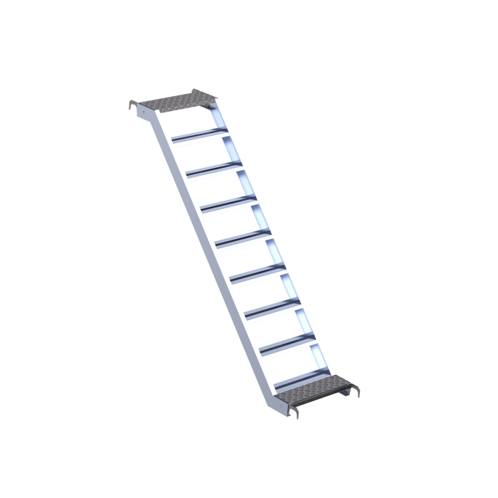 Euroscaffold Aluminium Steigertrap - L190xB60cm - (t.b.v. trappentoren)