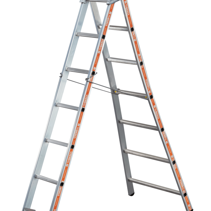 Tubesca 2-delige Uitgebogen reformladder - 2x8 Sporten