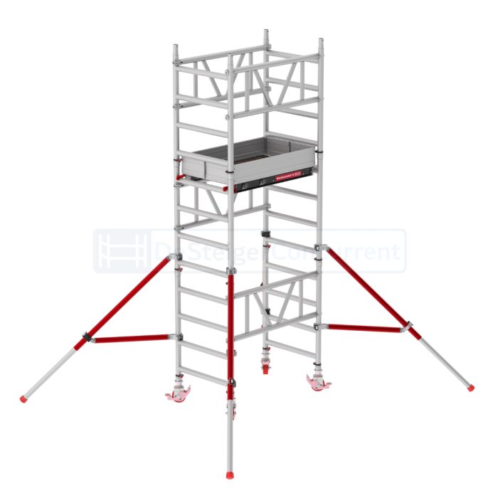 Eenpersoonssteiger Altrex MiTOWER - L120xB75cm - 4.20m werkhoogte - Houten platformen