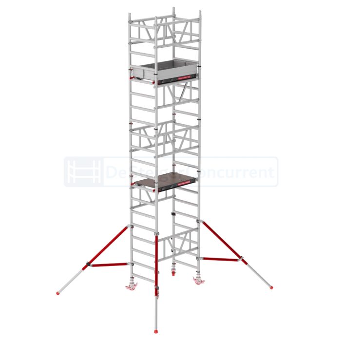 Eenpersoonssteiger Altrex MiTOWER - L120xB75cm - 6.20m werkhoogte - Houten platformen