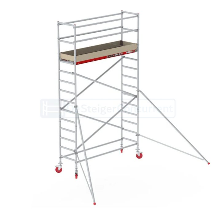 Rolsteiger Altrex RS TOWER 41 Basic - L250xB75cm - 5.20m werkhoogte - Houten platformen