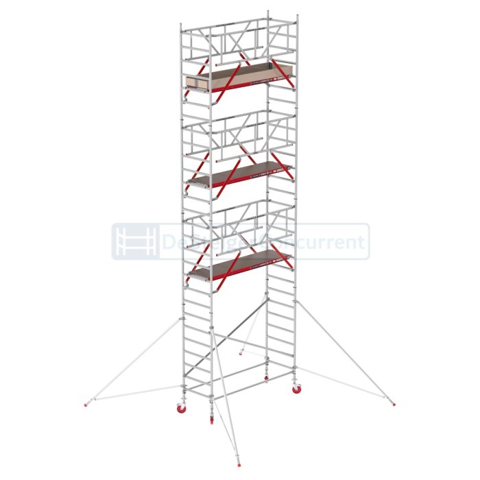 Altrex Rolsteiger RS TOWER 41 PLUS Safe-Quick® - L190xB90cm - 9.20m werkhoogte- Vrijstaand gebruik - Houten platformen