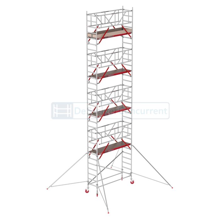 Altrex Rolsteiger RS TOWER 41 Safe-Quick® - L190xB75cm - 10.20m werkhoogte- Vrijstaand gebruik - Houten platformen