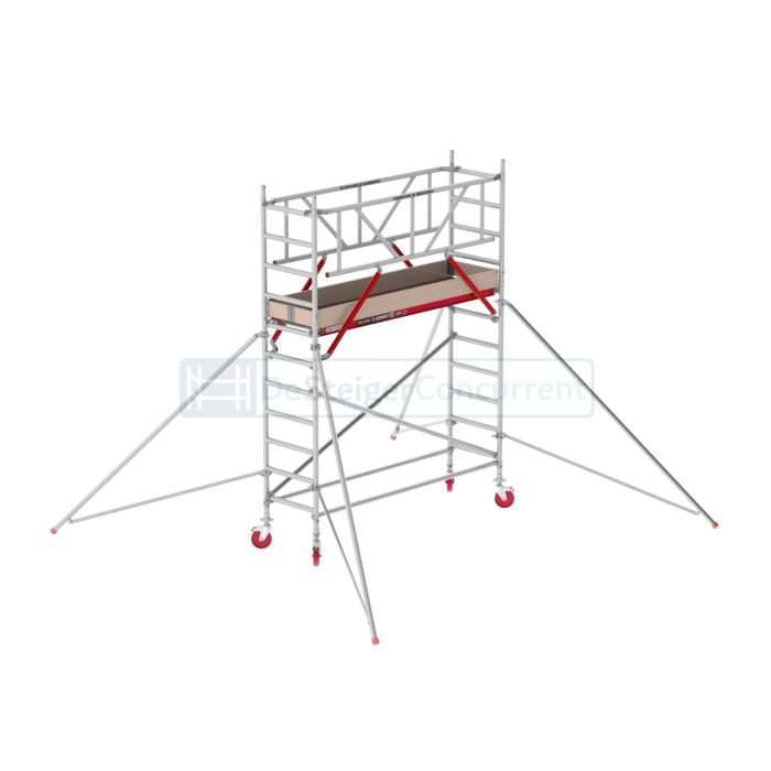 Altrex Rolsteiger RS TOWER 41 Safe-Quick® - L190xB75cm - 4.20m werkhoogte- Vrijstaand gebruik - Houten platformen