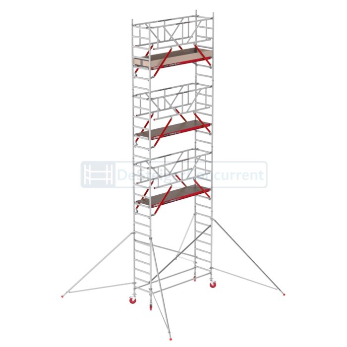Altrex Rolsteiger RS TOWER 41 Safe-Quick® - L250xB75cm - 9.20m werkhoogte- Vrijstaand gebruik - Houten platformen