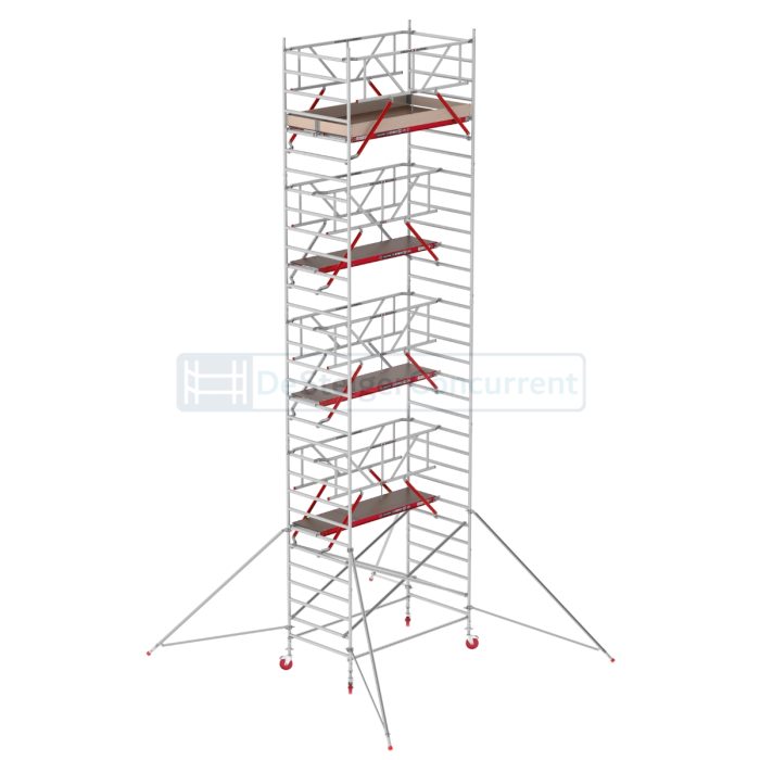 Altrex Rolsteiger RS TOWER 42 Safe-Quick® - L190xB135cm - 10.20m werkhoogte - Vrijstaand gebruik - Houten platformen