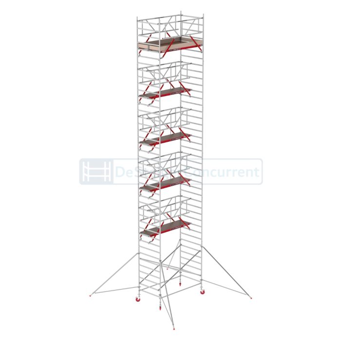 Altrex Rolsteiger RS TOWER 42 Safe-Quick® - L190xB135cm - 13.20m werkhoogte - Vrijstaand gebruik - Houten platformen