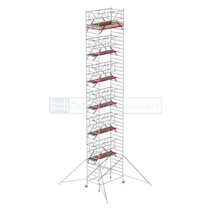 Altrex Rolsteiger RS TOWER 42 Safe-Quick® - L190xB135cm - 14.20m werkhoogte - Vrijstaand gebruik - Houten platformen