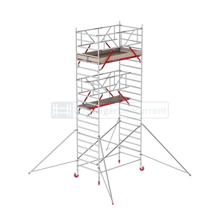 Altrex Rolsteiger RS TOWER 42 Safe-Quick® - L190xB135cm - 7.20m werkhoogte - Vrijstaand gebruik - Houten platformen