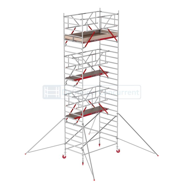 Altrex Rolsteiger RS TOWER 42 Safe-Quick® - L190xB135cm - 8.20m werkhoogte - Vrijstaand gebruik - Houten platformen