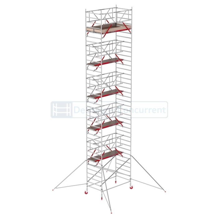 Altrex Rolsteiger RS TOWER 42 Safe-Quick® - L250xB135cm - 12.20m werkhoogte - Vrijstaand gebruik - Houten platformen