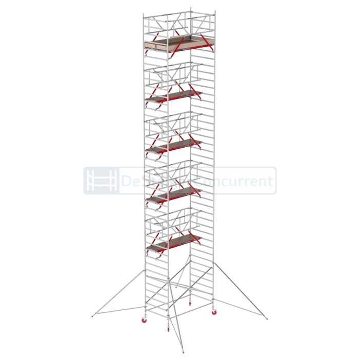 Altrex Rolsteiger RS TOWER 42 Safe-Quick® - L250xB135cm - 13.20m werkhoogte - Vrijstaand gebruik - Houten platformen