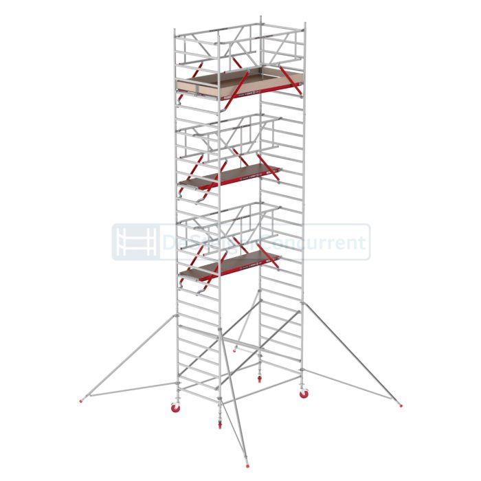 Altrex Rolsteiger RS TOWER 42 Safe-Quick® - L250xB135cm - 9.20m werkhoogte - Vrijstaand gebruik - Houten platformen