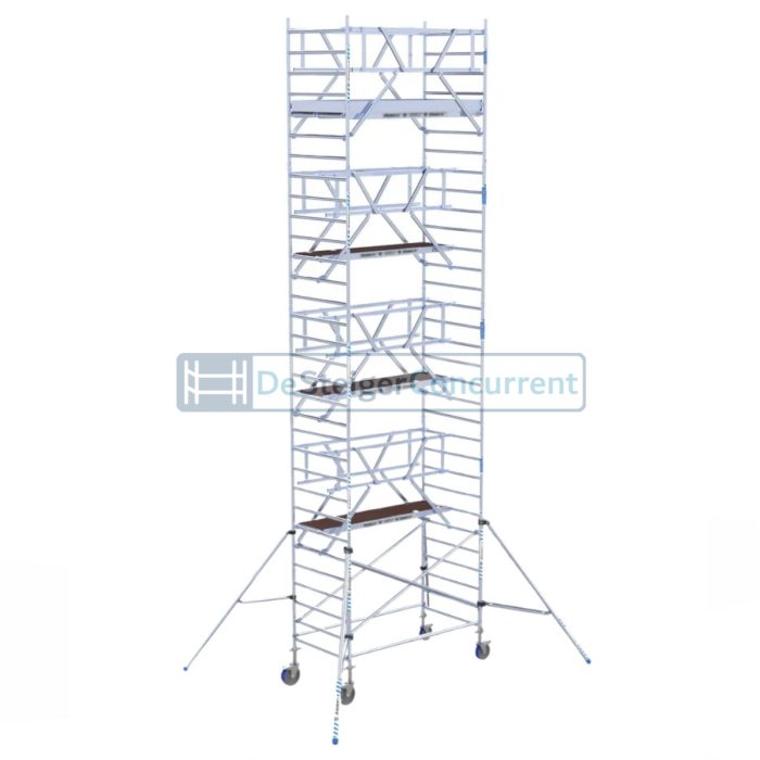 Alumexx Rolsteiger AGS-Pro - L250xB135cm - 10.20m werkhoogte - Vrijstaand gebruik - Carbon-Deck® platformen