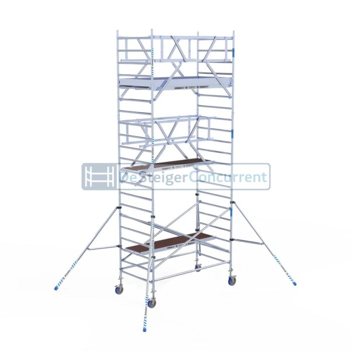 Alumexx Rolsteiger AGS-Pro - L250xB135cm - 7.20m werkhoogte - Vrijstaand gebruik - Carbon-Deck® platformen