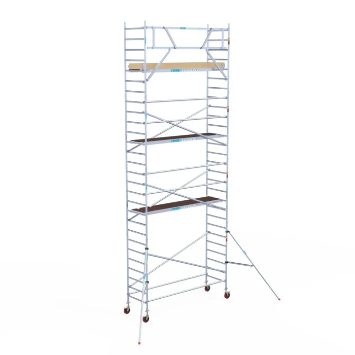 Euroscaffold Rolsteiger Basic Schoren - L305xB90 - 9.20m werkhoogte - Houten platformen