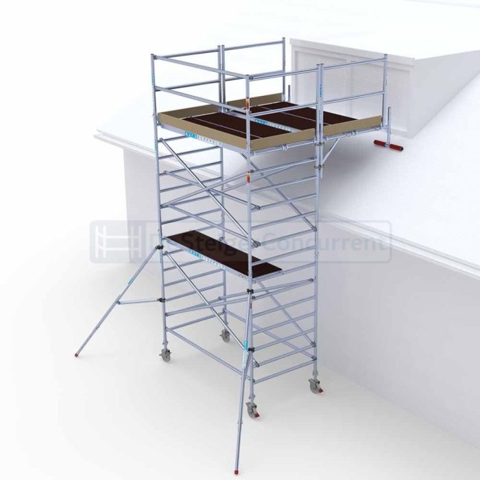 Euroscaffold Uitwijkconsole Complete Set (verstelbaar) - L250xB135cm - Carbon-Deck® platformen