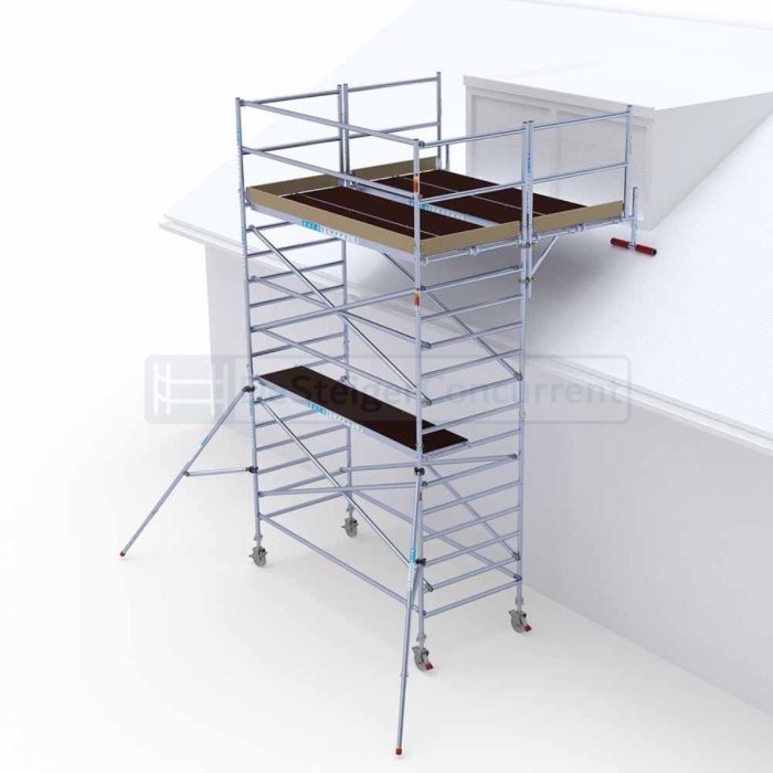 Euroscaffold Uitwijkconsole Complete Set (verstelbaar) - L305xB135cm - Carbon-Deck® platformen