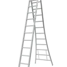 Solide 2-delige Uitgebogen Reformladder - 2x12 Sporten