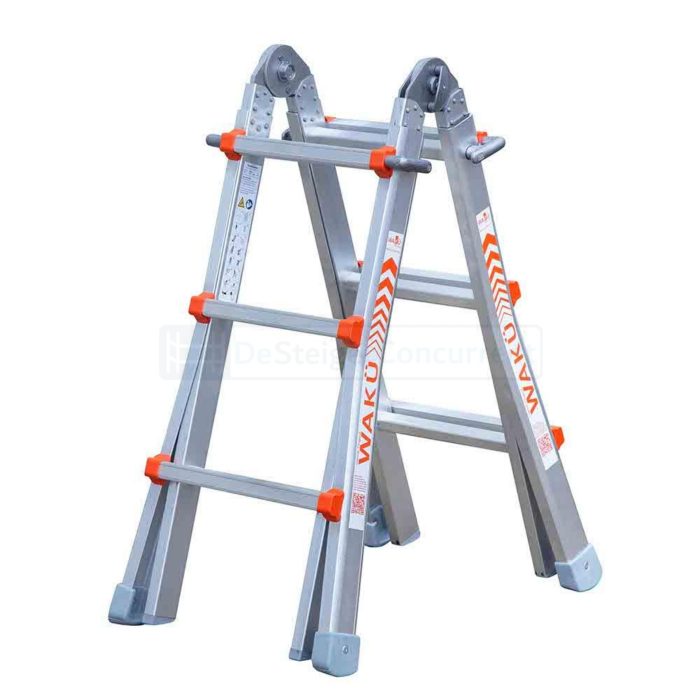 WAKU Multifuntionele Vouwladder - 4x3 Sporten